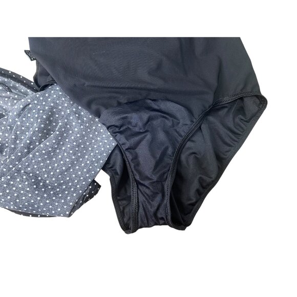 Miraclesuit Pinpoint Polka Dot One Piece Dress Swimsuit DD-Cup Women 10 Black - Picture 13 of 16